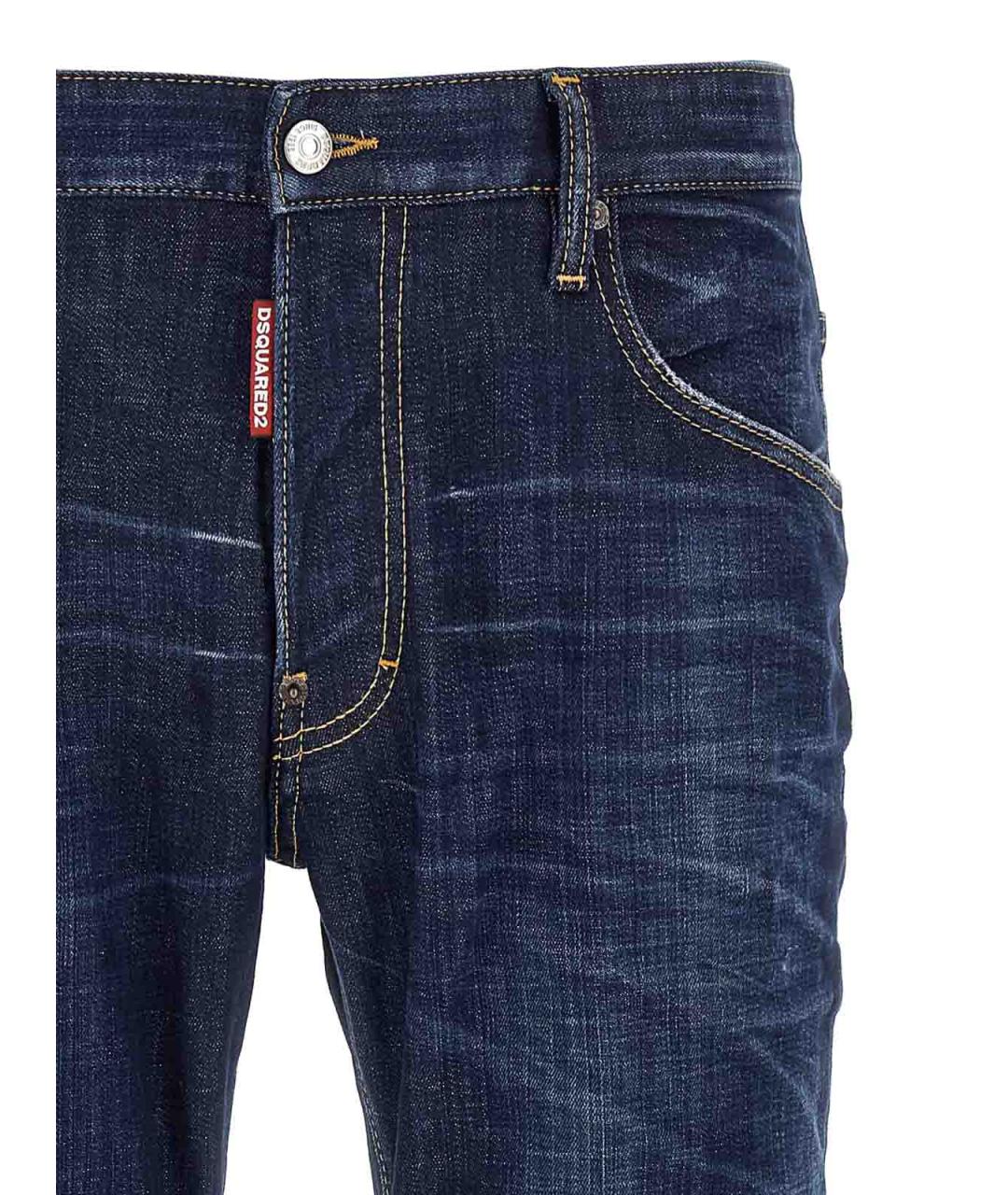 DSQUARED2 Синие хлопковые джинсы скинни, фото 3