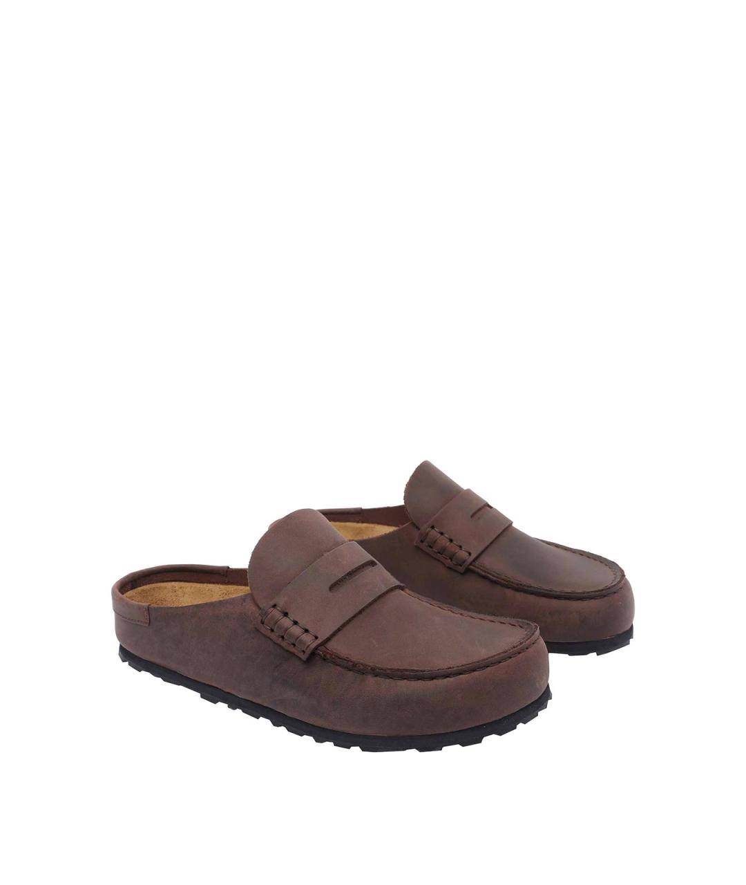 BIRKENSTOCK Коричневые замшевые мюли, фото 2