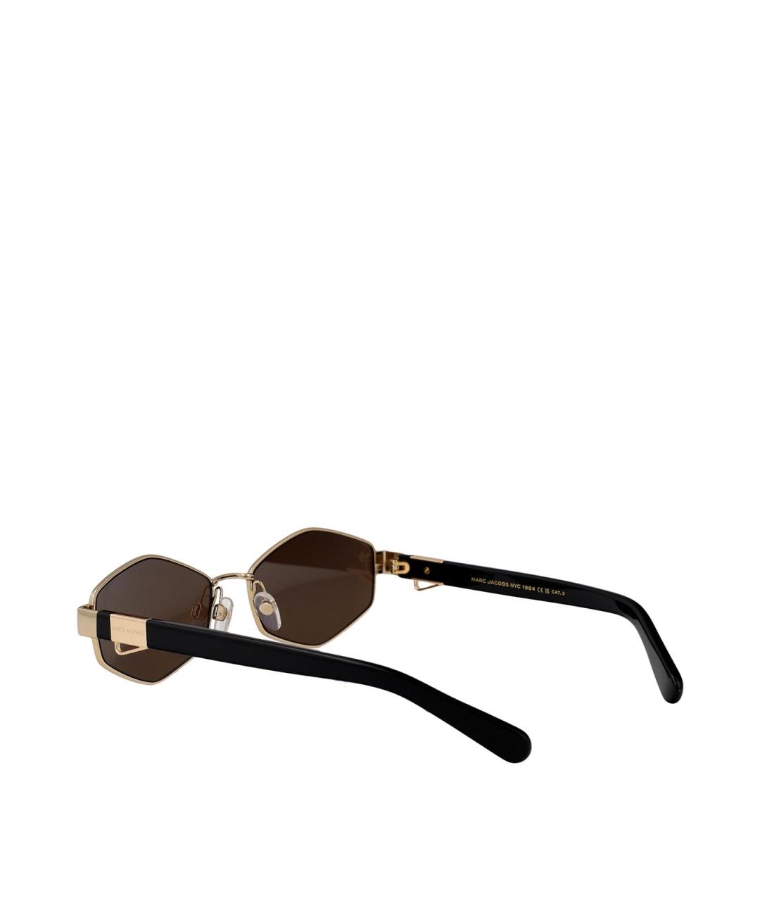 MARC JACOBS Золотые металлические солнцезащитные очки, фото 4