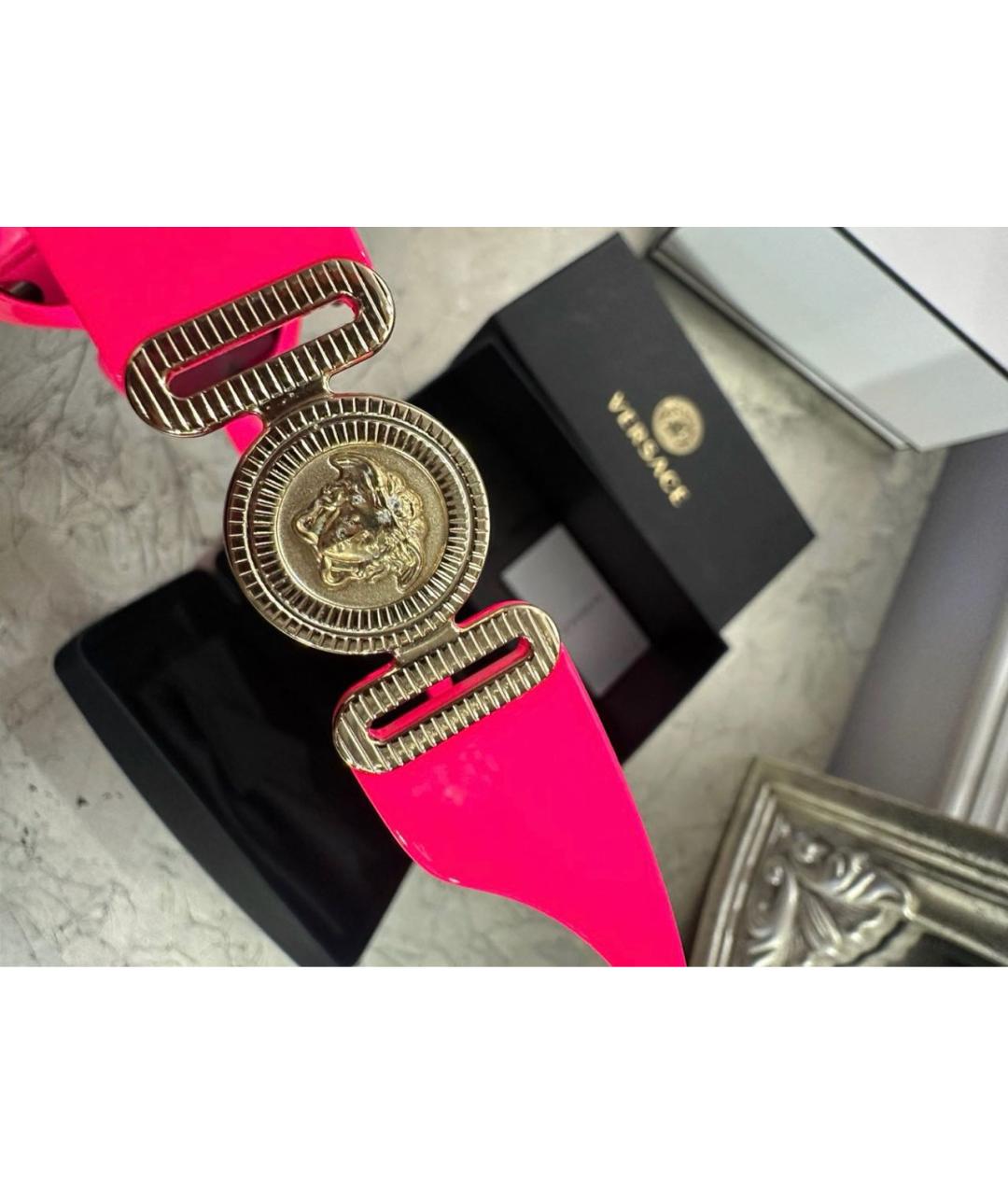 VERSACE Розовые пластиковые солнцезащитные очки, фото 3