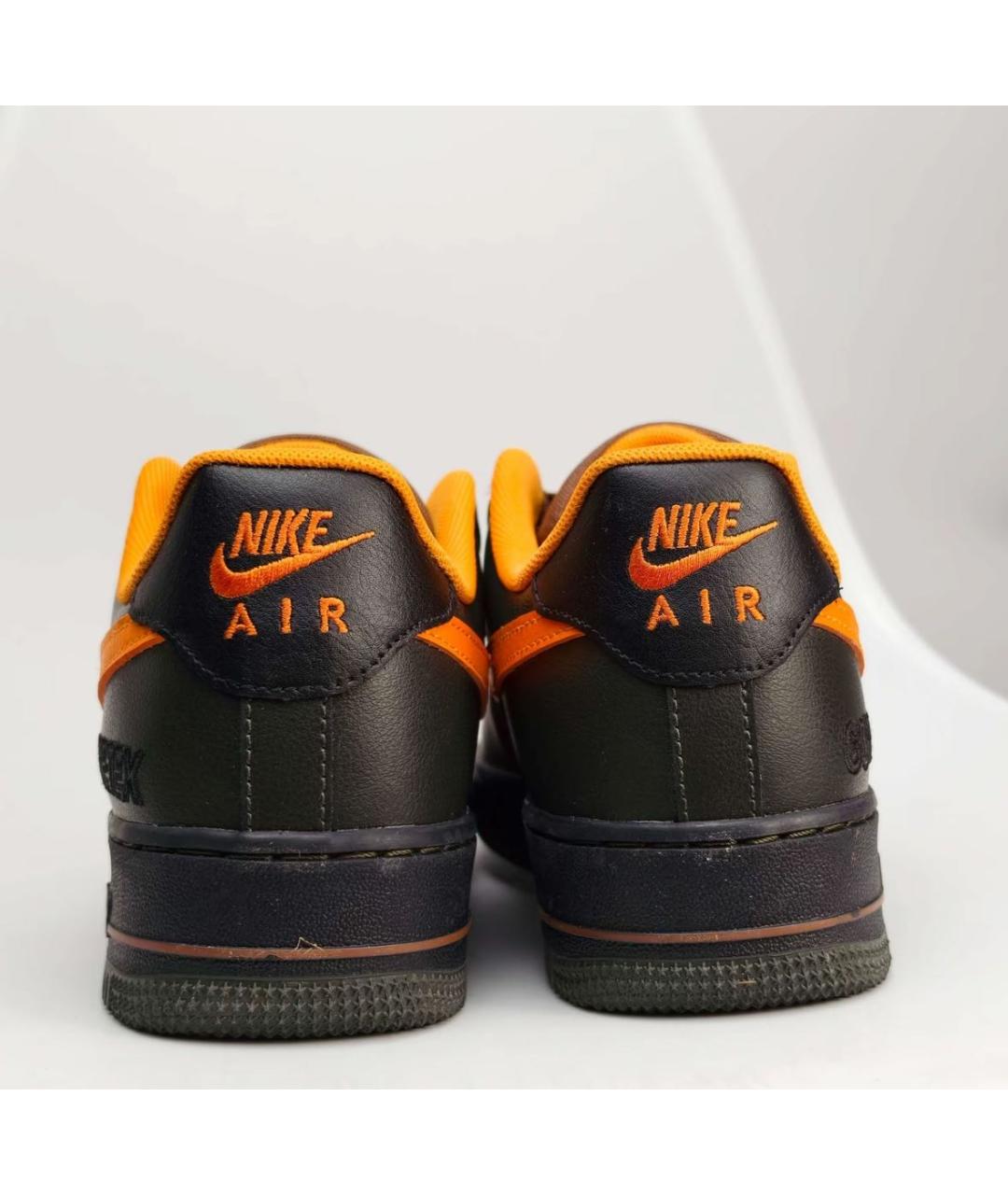 NIKE Коричневые кожаные низкие кроссовки / кеды, фото 7