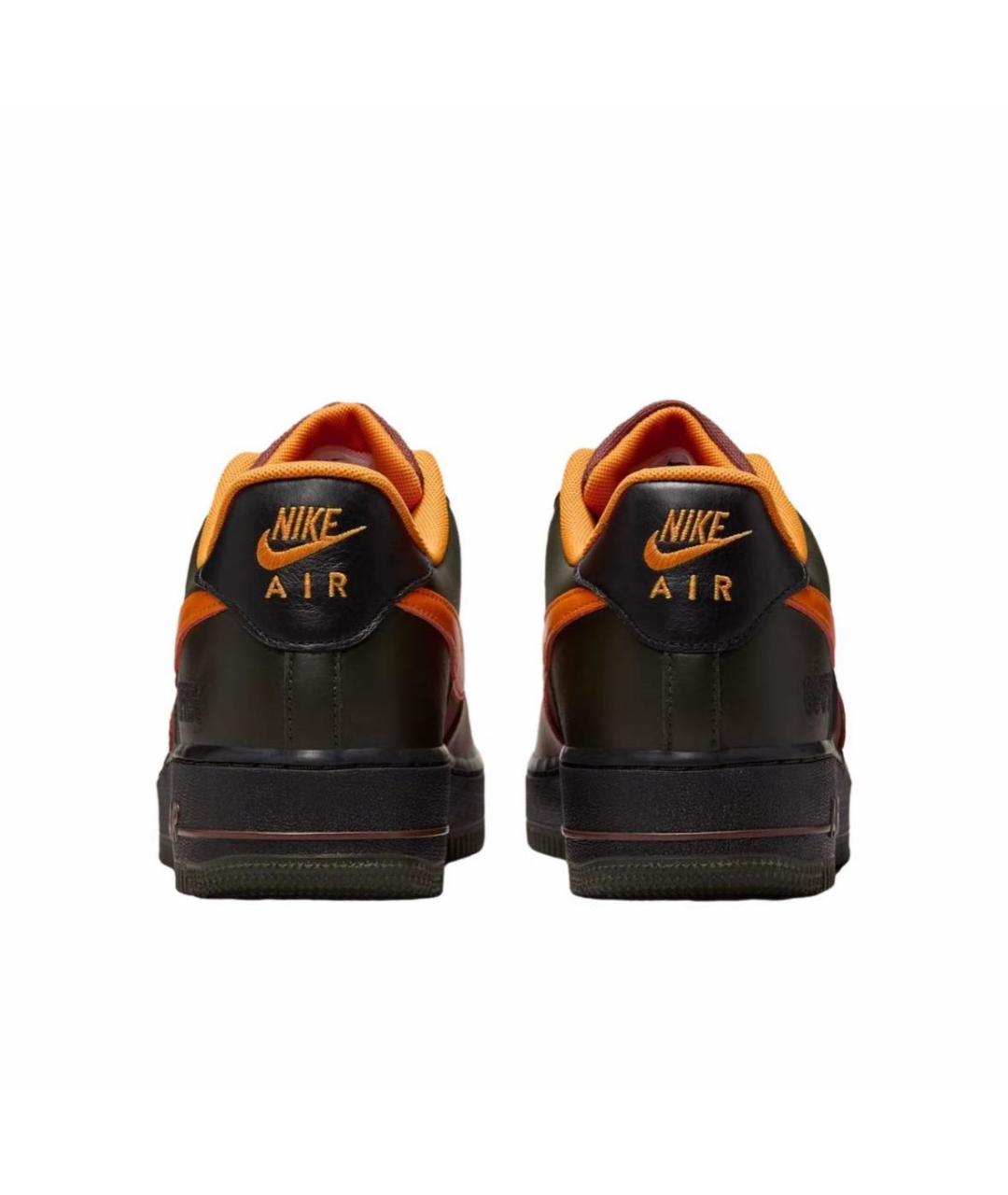 NIKE Коричневые кожаные низкие кроссовки / кеды, фото 4