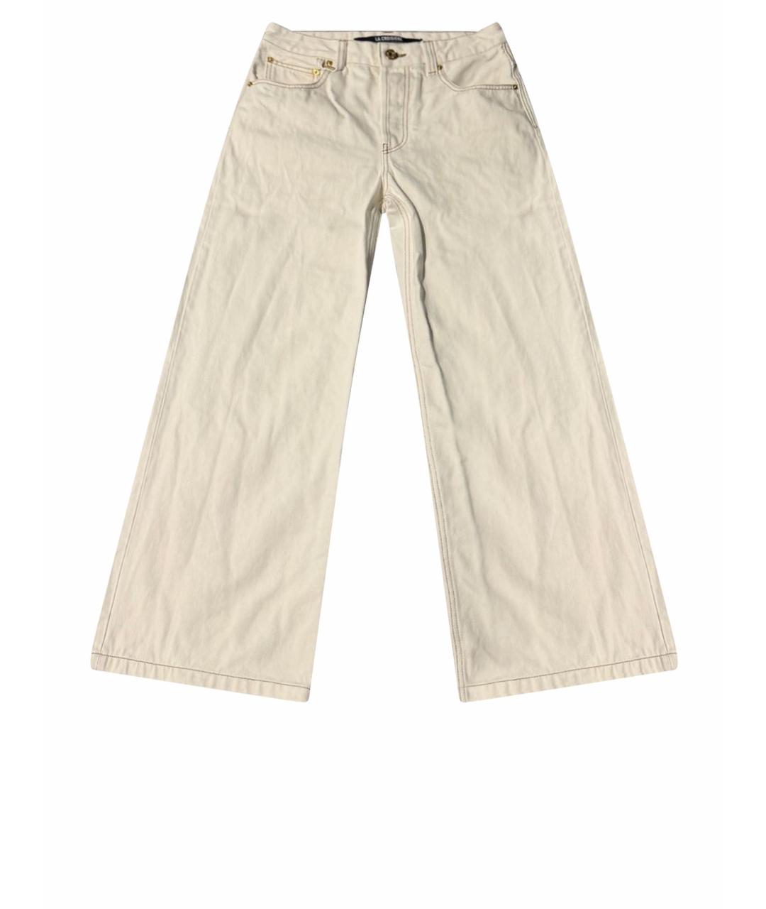 JACQUEMUS Белые хлопковые прямые джинсы, фото 1