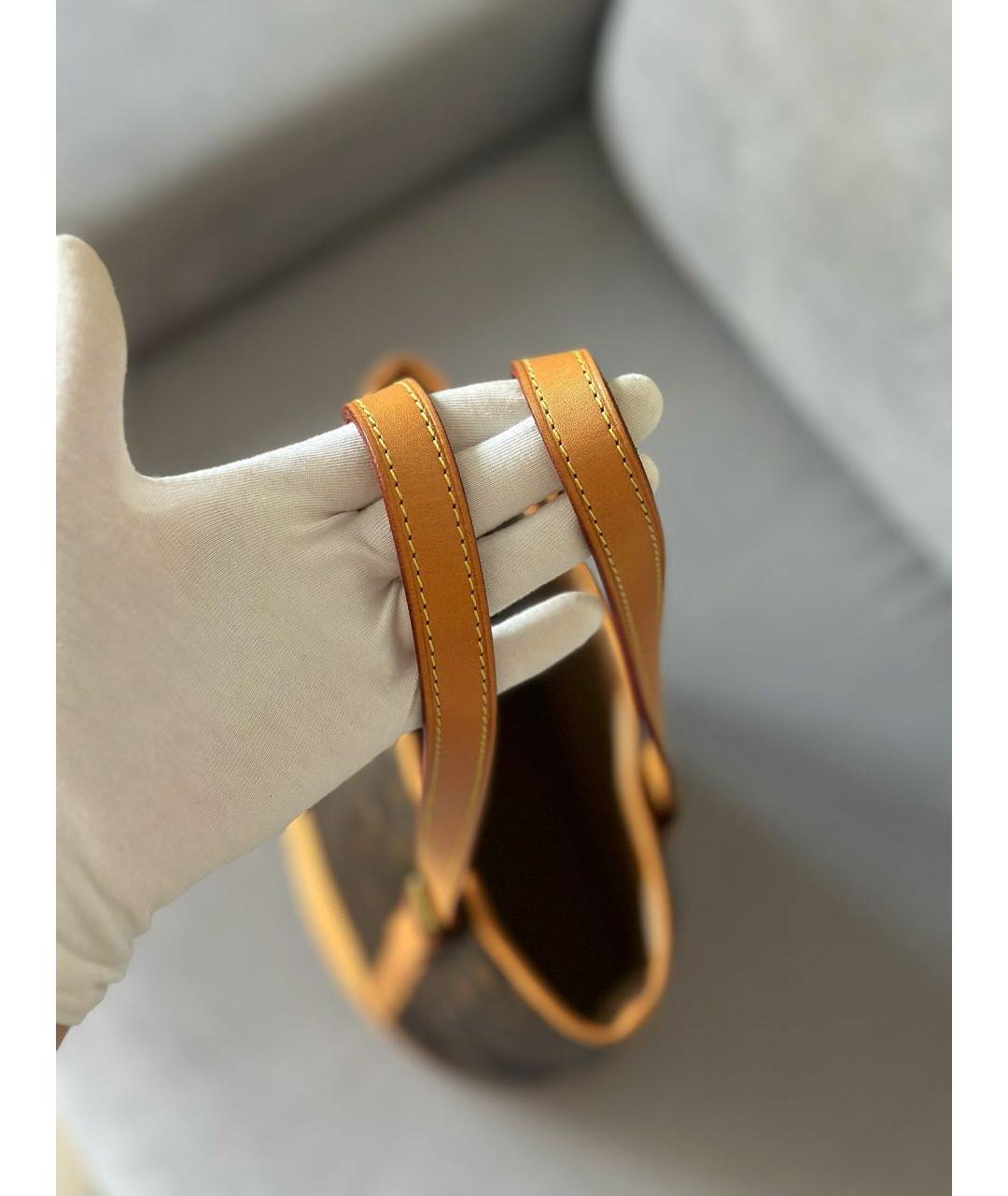 LOUIS VUITTON Коричневая канва сумка тоут, фото 7