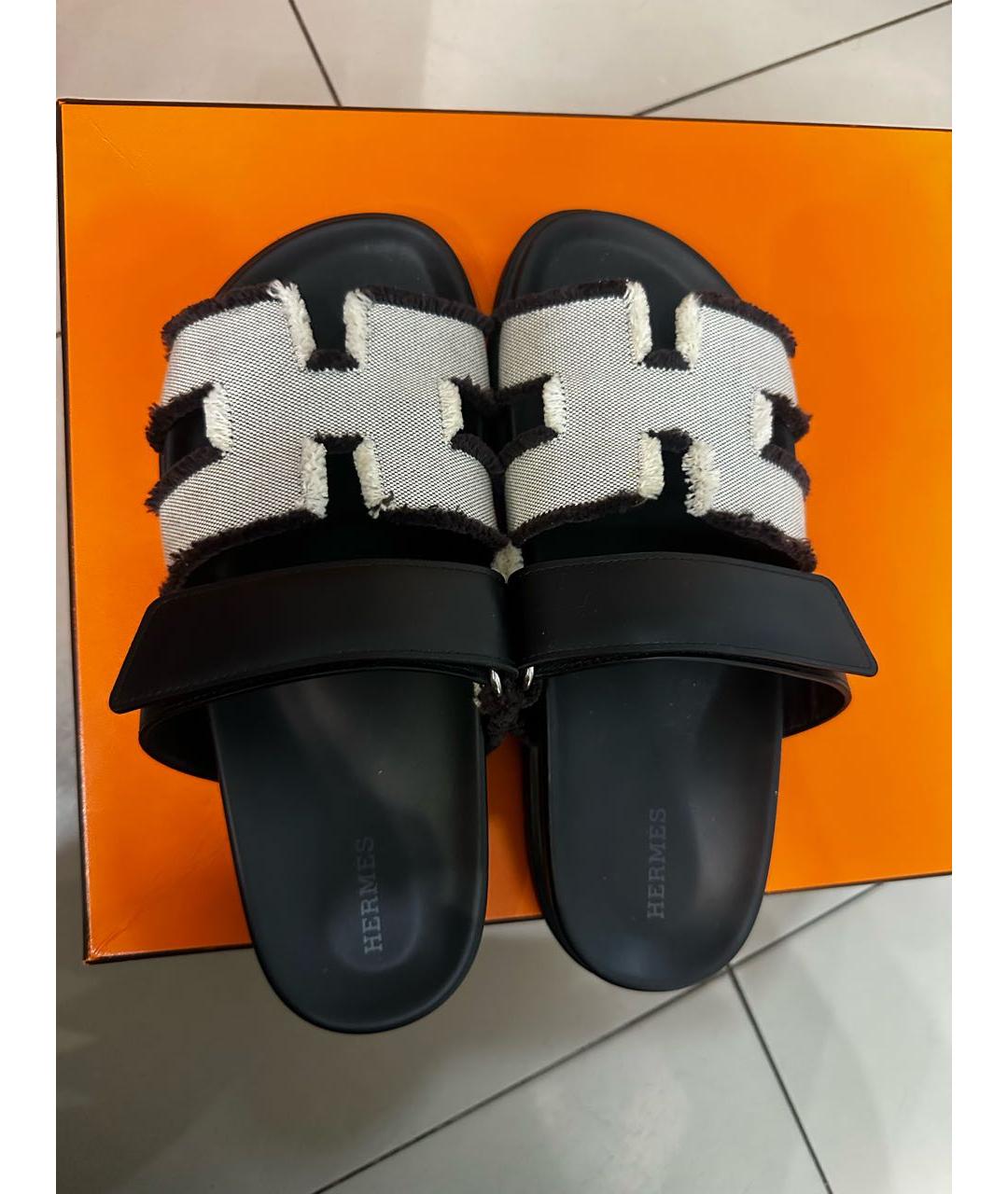 HERMES Кожаные шлепанцы, фото 3