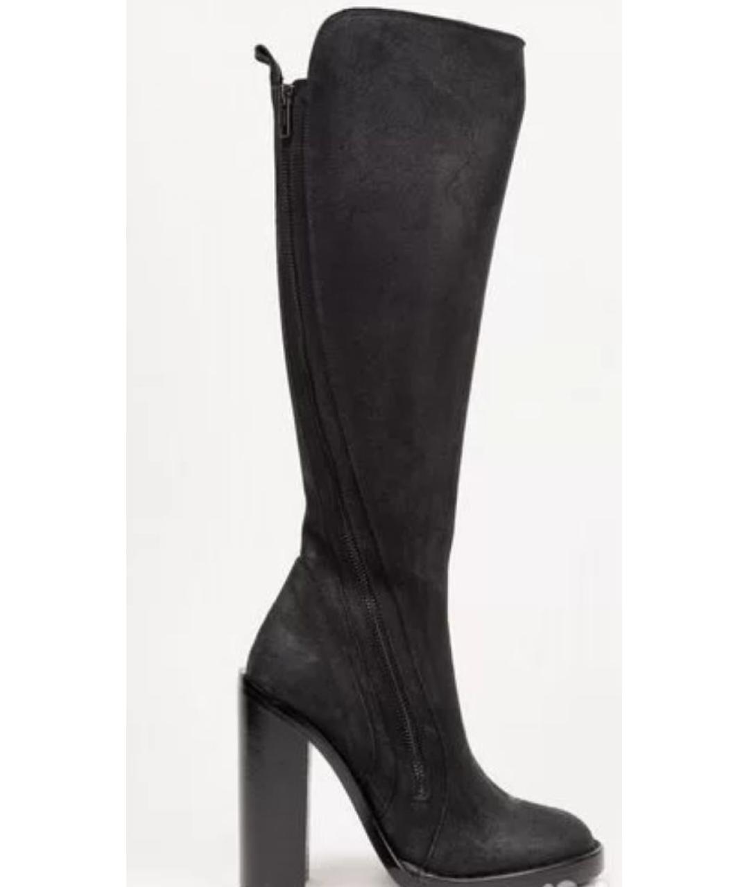 ANN DEMEULEMEESTER Черные кожаные сапоги, фото 2