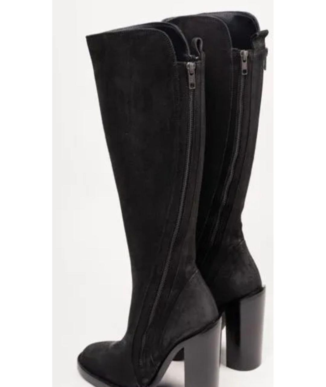 ANN DEMEULEMEESTER Черные кожаные сапоги, фото 3
