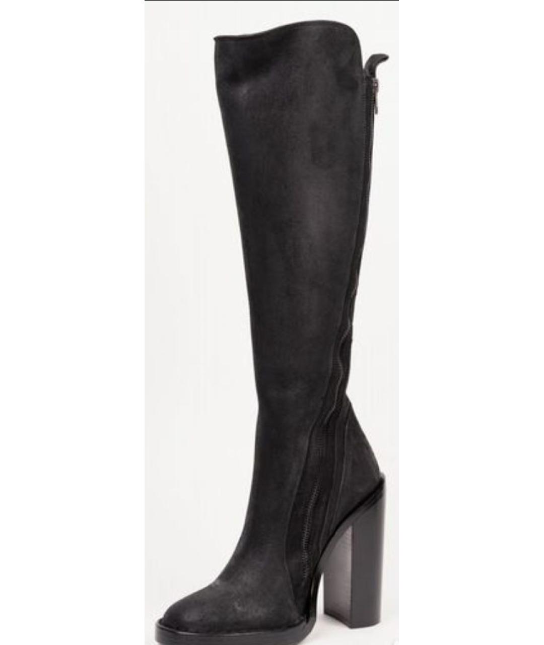 ANN DEMEULEMEESTER Черные кожаные сапоги, фото 4