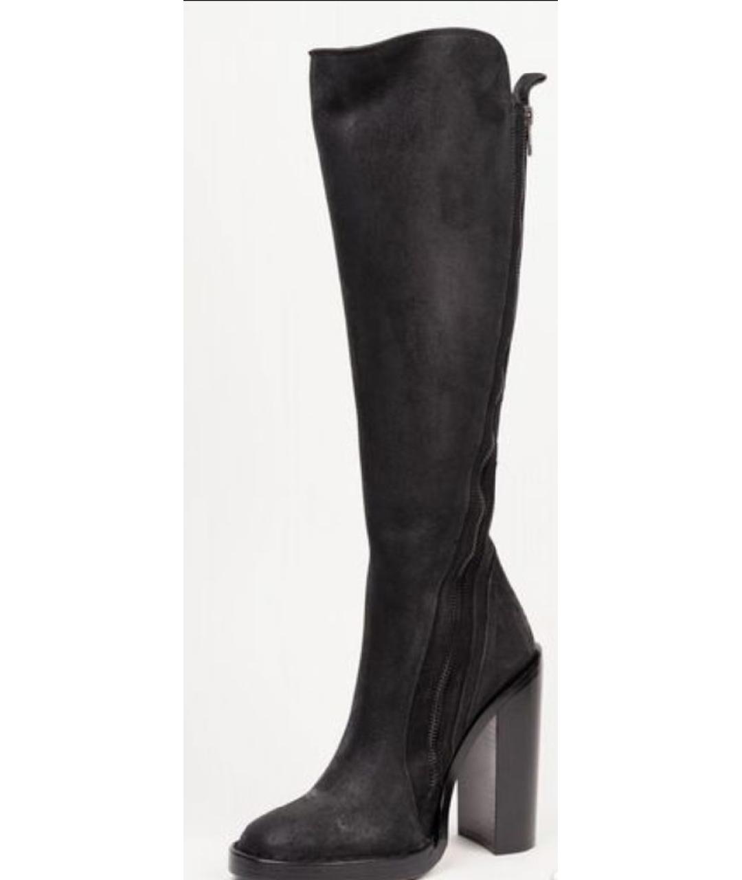ANN DEMEULEMEESTER Черные кожаные сапоги, фото 5
