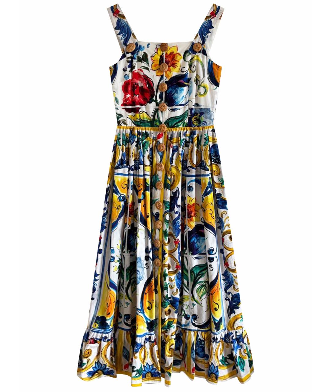 DOLCE&GABBANA Мульти хлопковый сарафан, фото 1