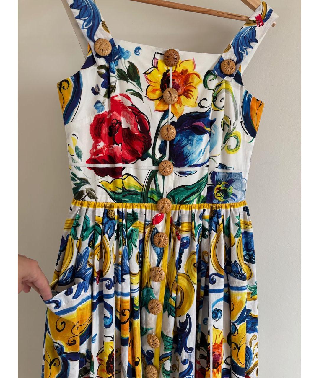 DOLCE&GABBANA Мульти хлопковый сарафан, фото 8