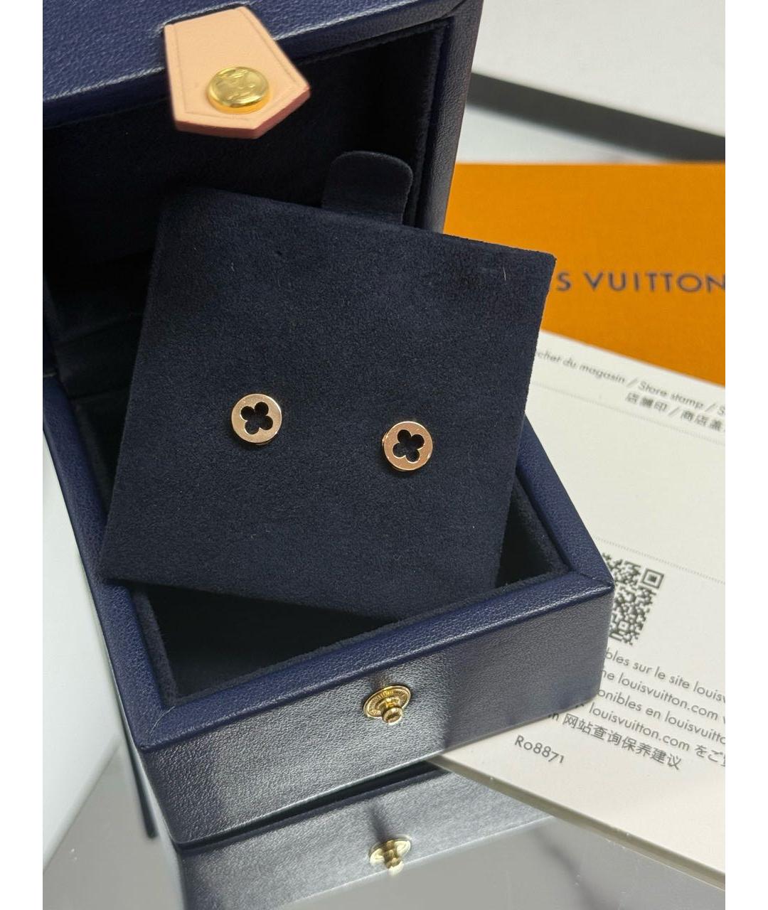 LOUIS VUITTON Золотые серьги из розового золота, фото 4