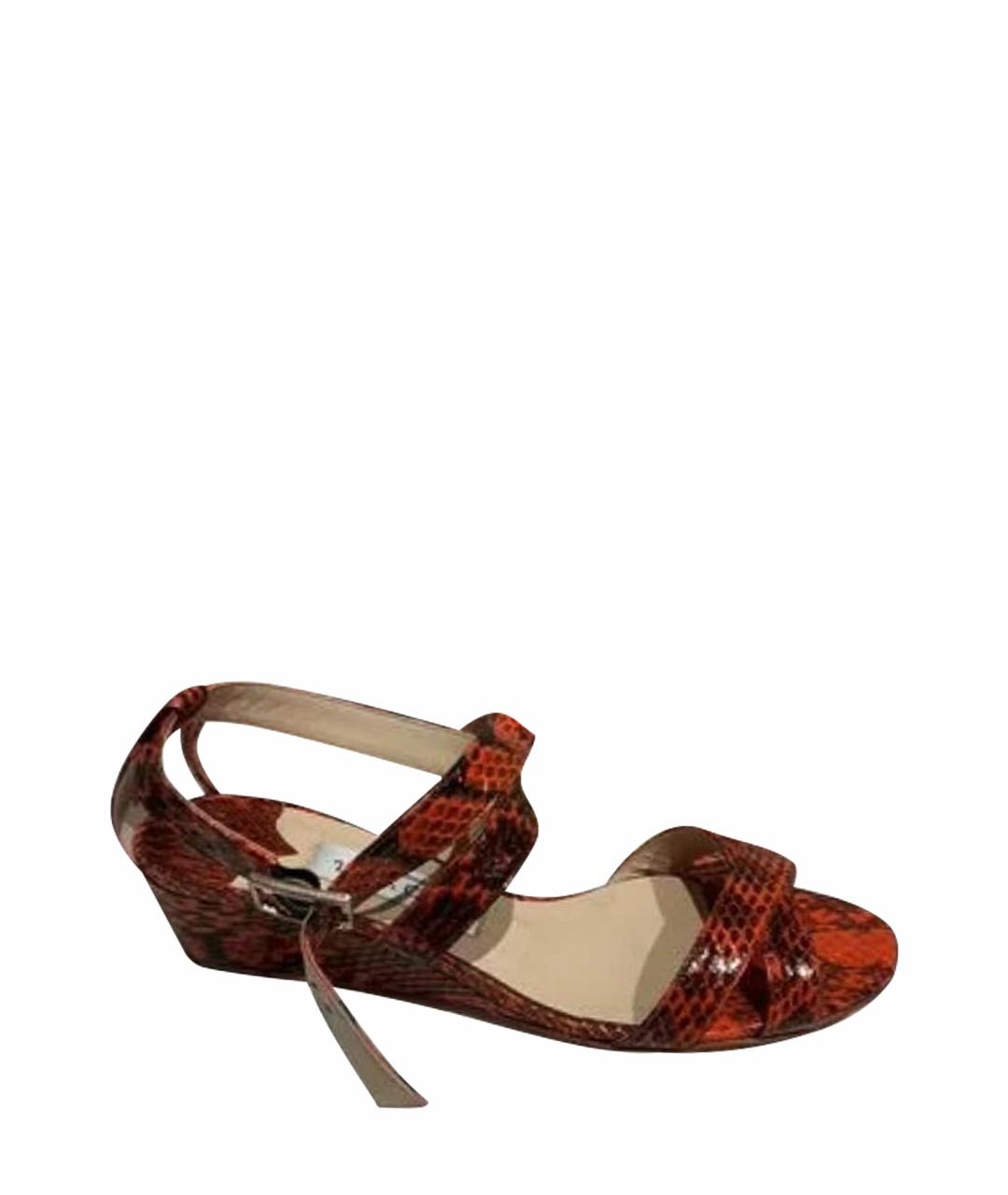 JIMMY CHOO Мульти кожаные босоножки, фото 1