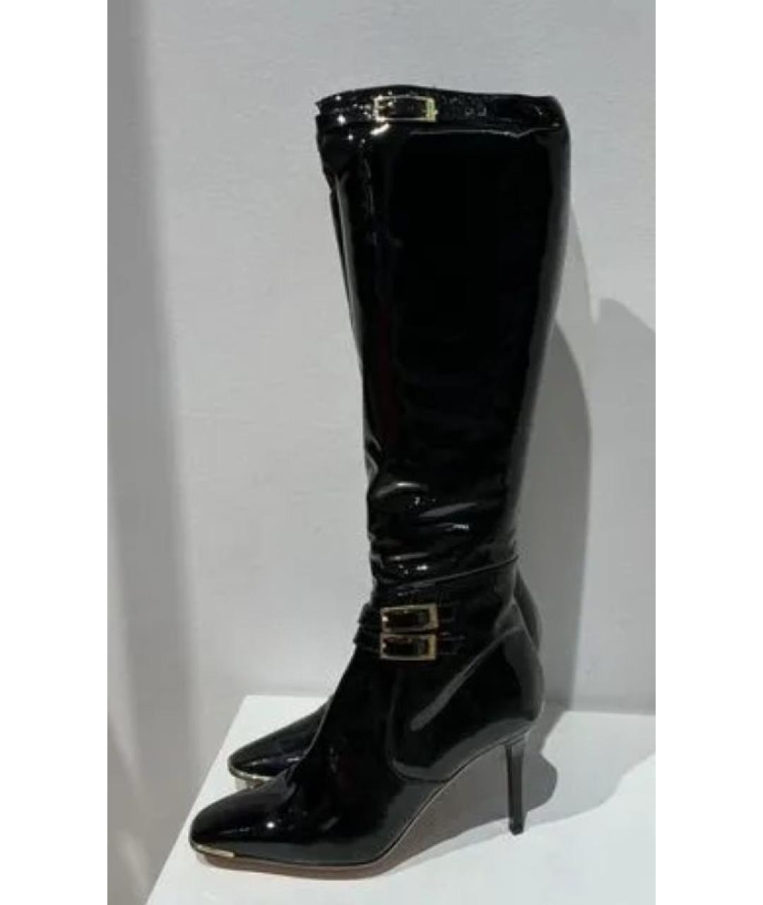 JIMMY CHOO Черные кожаные сапоги, фото 4