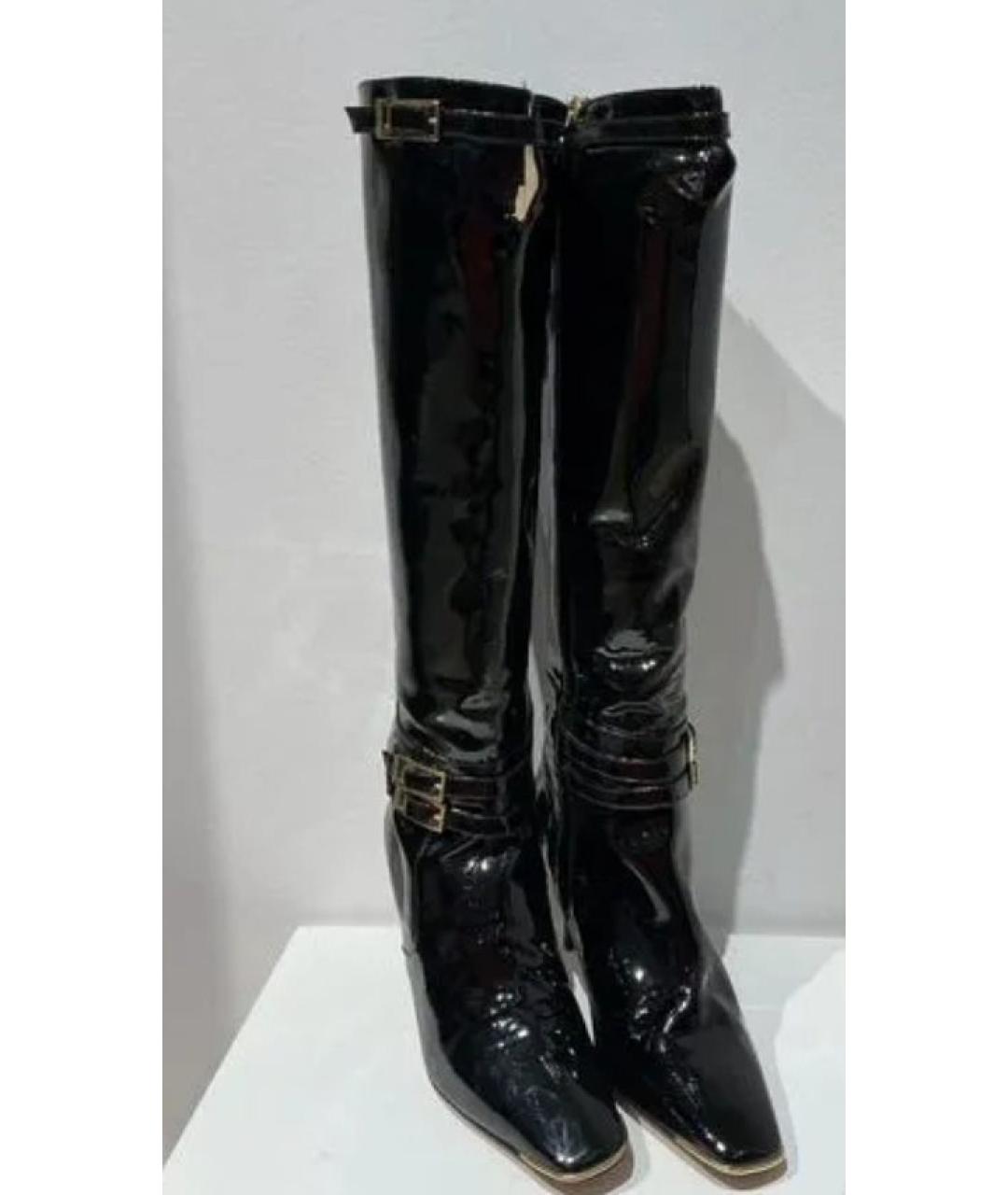 JIMMY CHOO Черные кожаные сапоги, фото 3