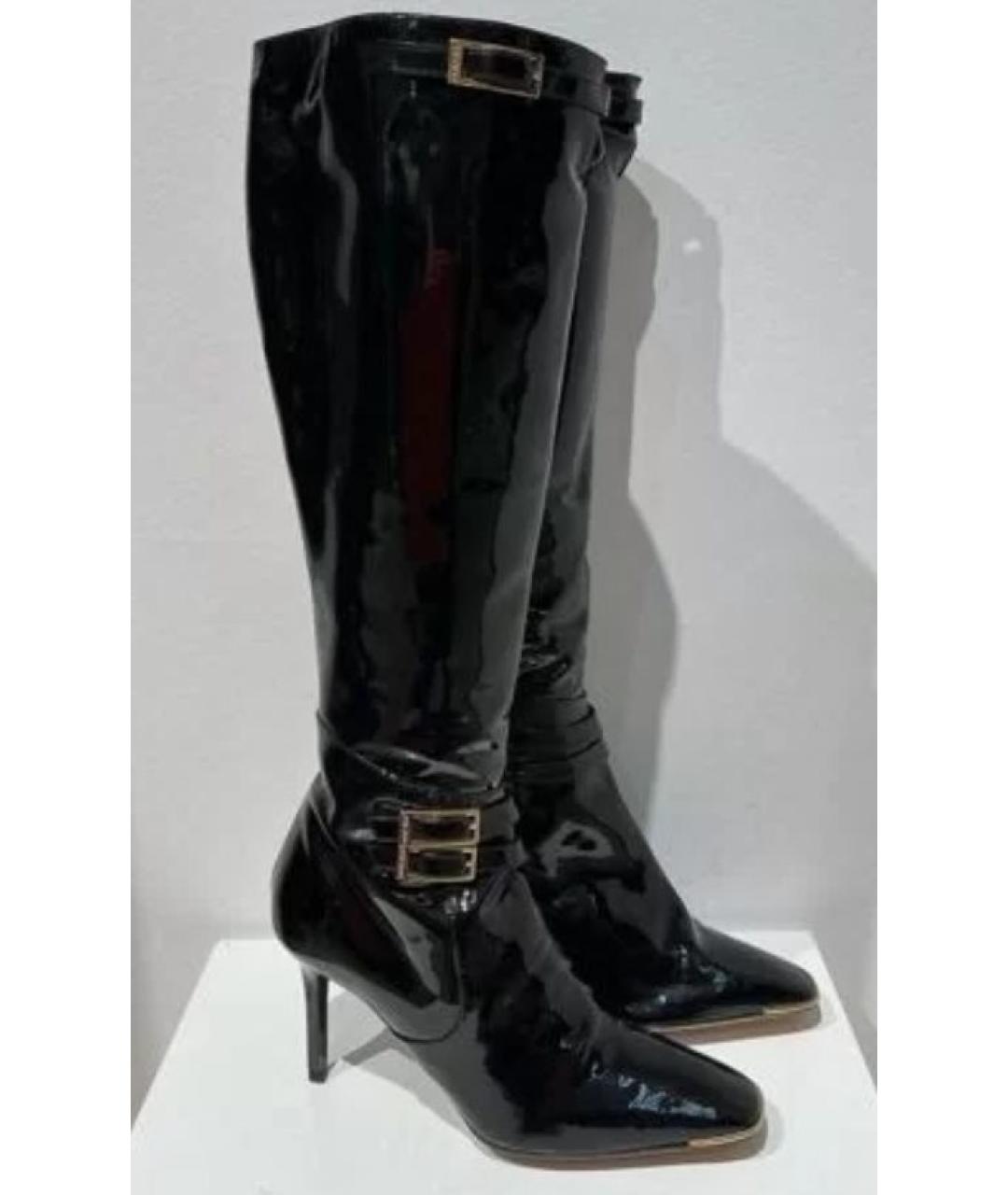 JIMMY CHOO Черные кожаные сапоги, фото 2