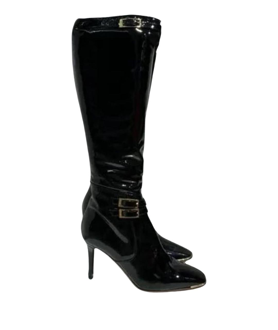 JIMMY CHOO Черные кожаные сапоги, фото 1