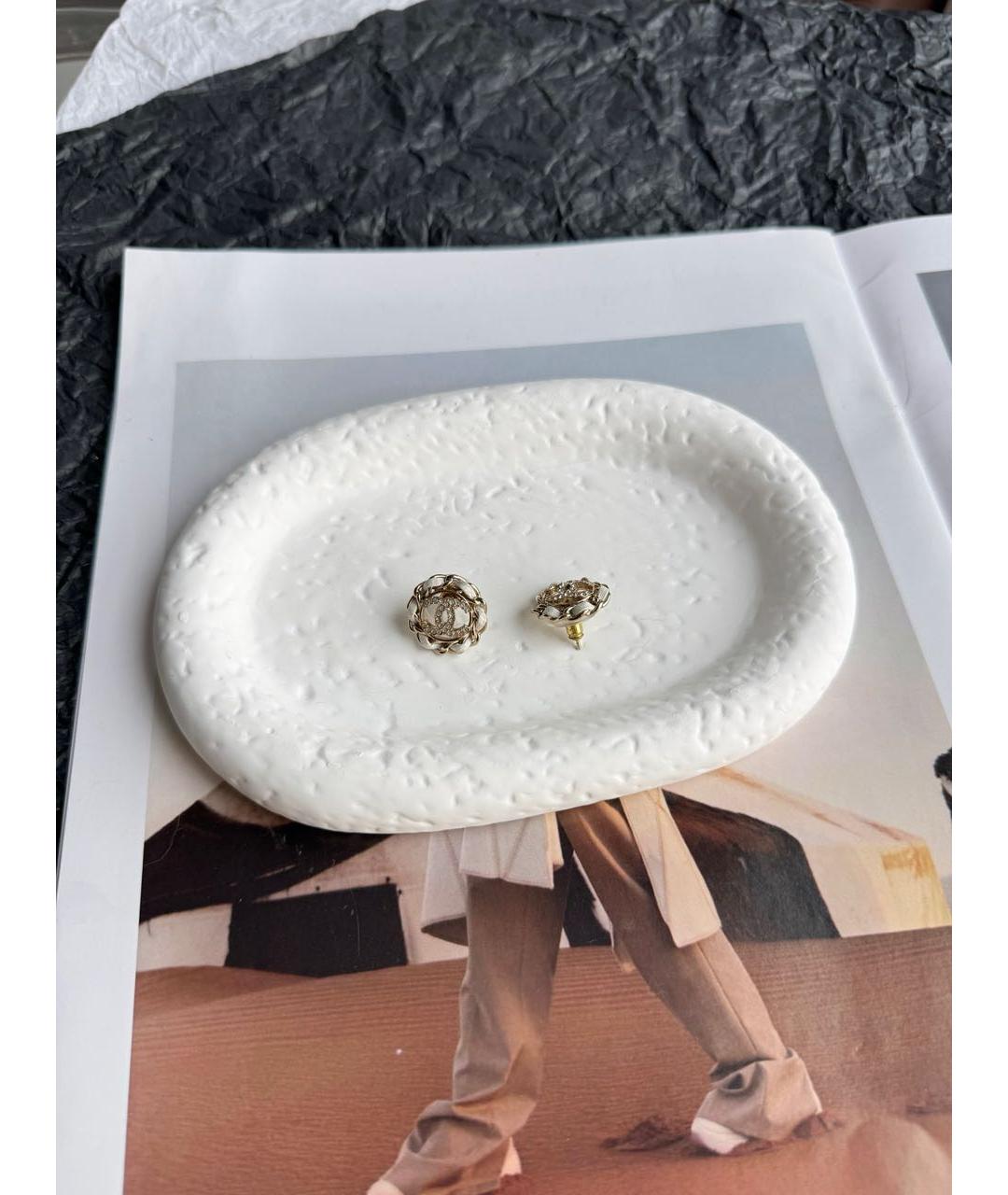 CHANEL Золотые серьги, фото 3