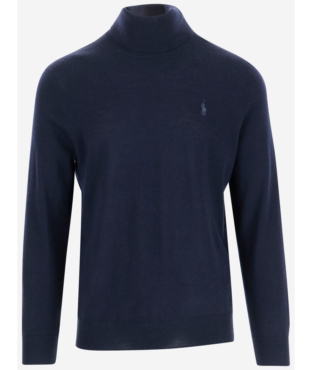 POLO RALPH LAUREN Темно-синяя водолазка, фото 4