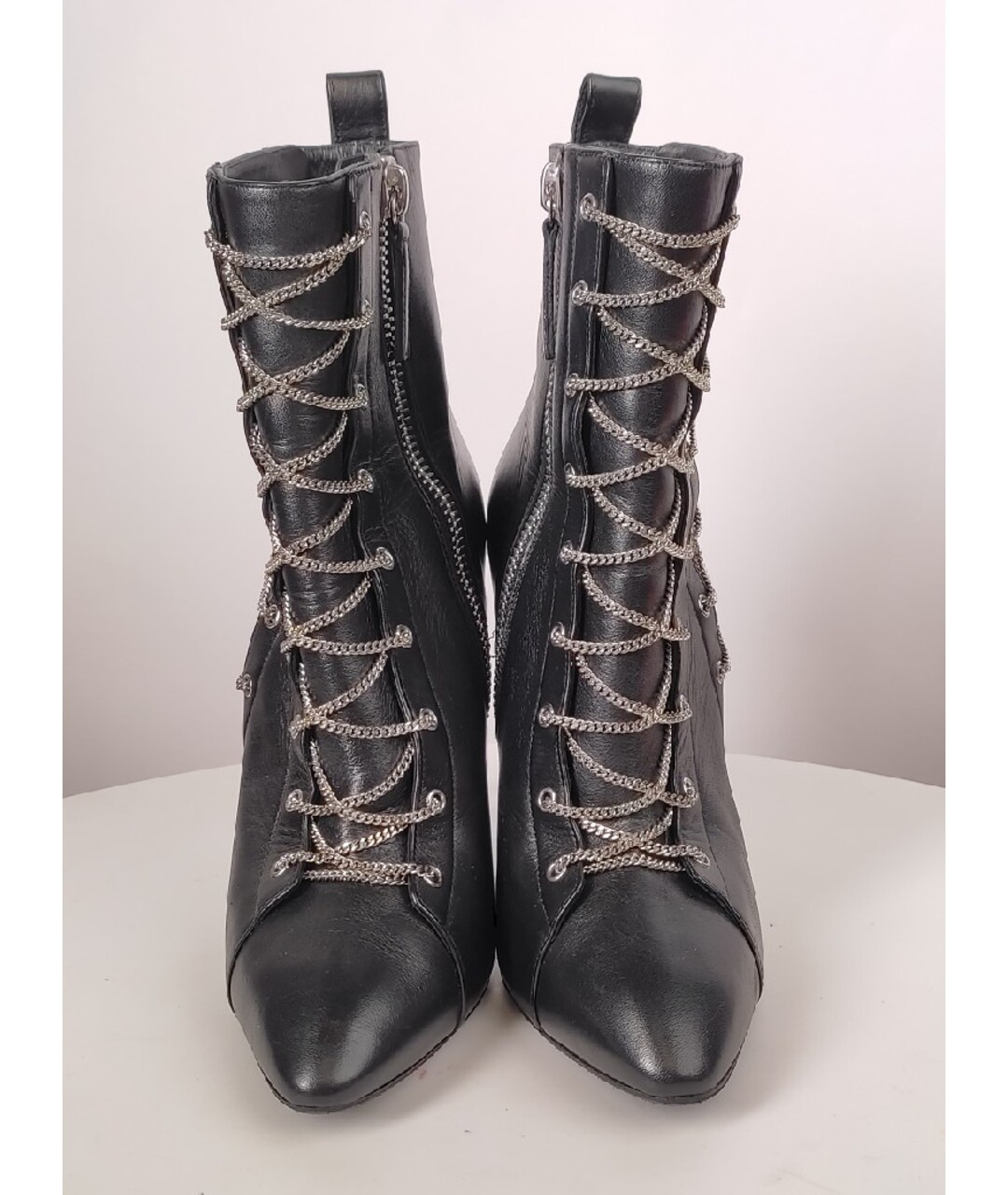 GIUSEPPE ZANOTTI DESIGN Черные кожаные ботильоны, фото 2