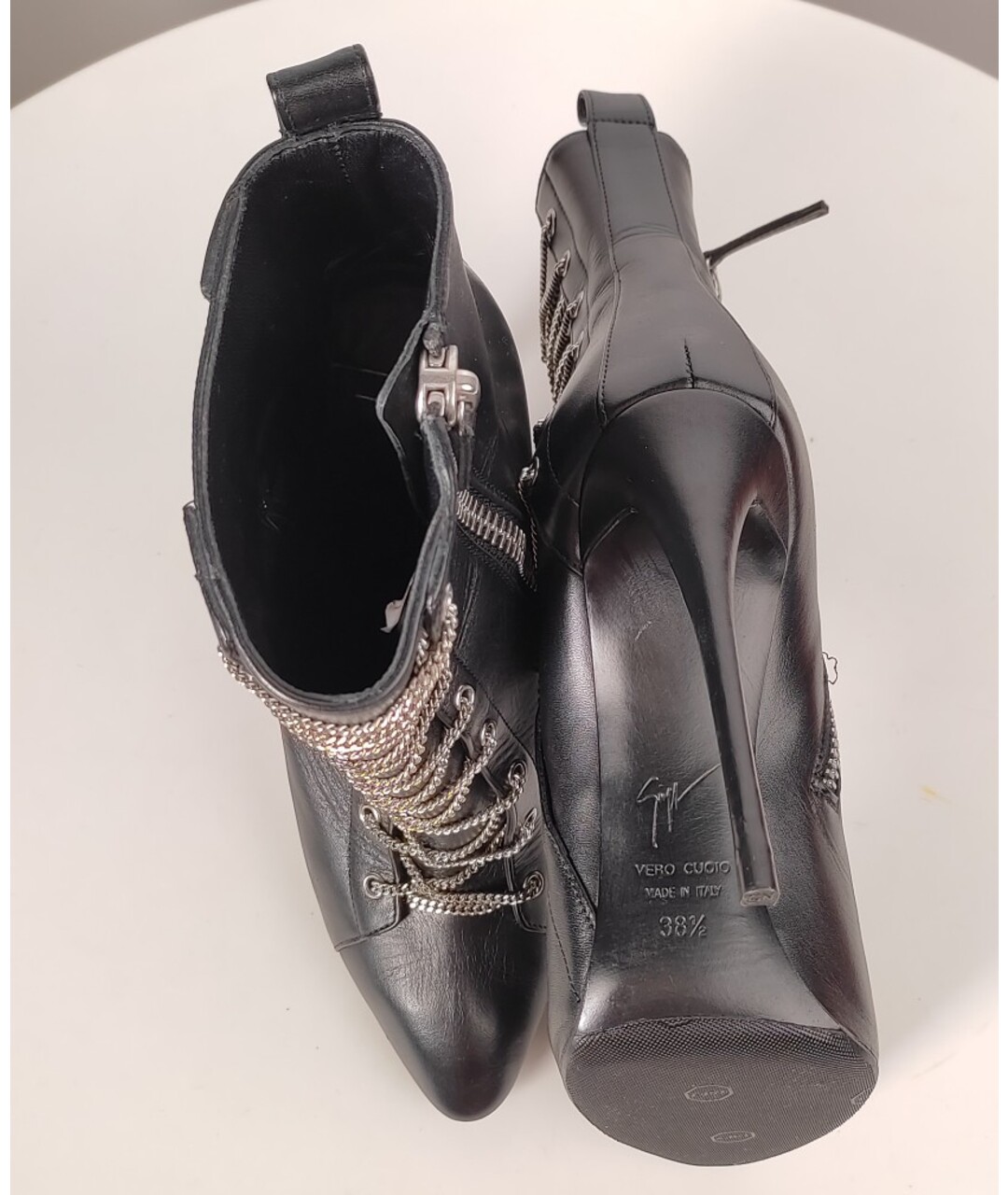 GIUSEPPE ZANOTTI DESIGN Черные кожаные ботильоны, фото 5