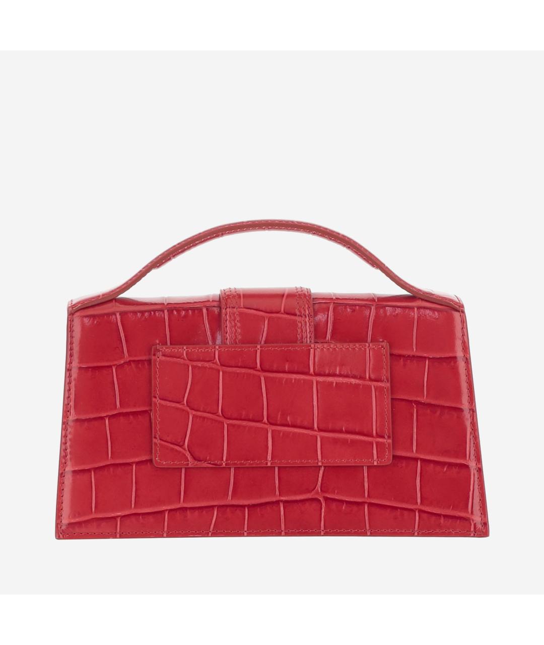 JACQUEMUS Красная кожаная сумка с короткими ручками, фото 3