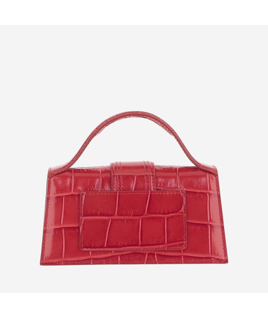 JACQUEMUS Красная кожаная сумка через плечо, фото 2