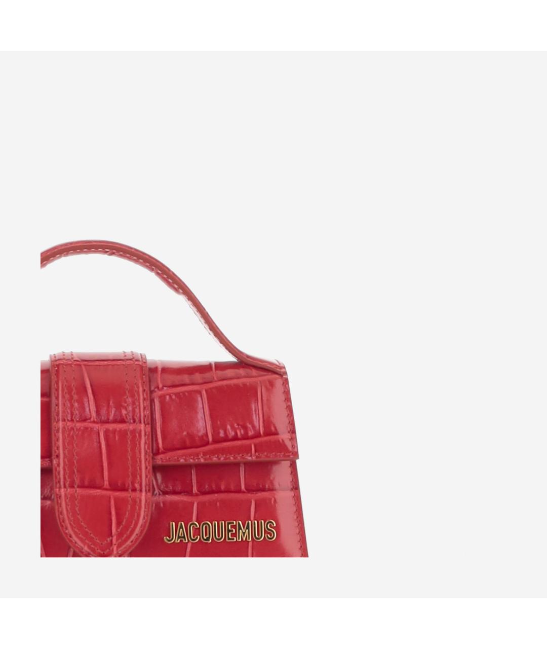 JACQUEMUS Красная кожаная сумка через плечо, фото 5