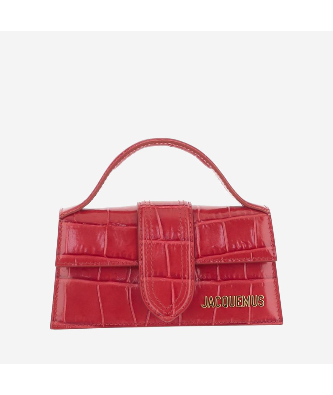 JACQUEMUS Красная кожаная сумка через плечо, фото 1