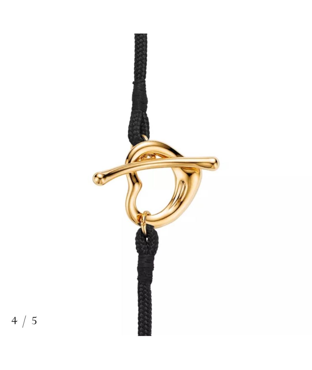 TIFFANY&CO Черный браслет из желтого золота, фото 4