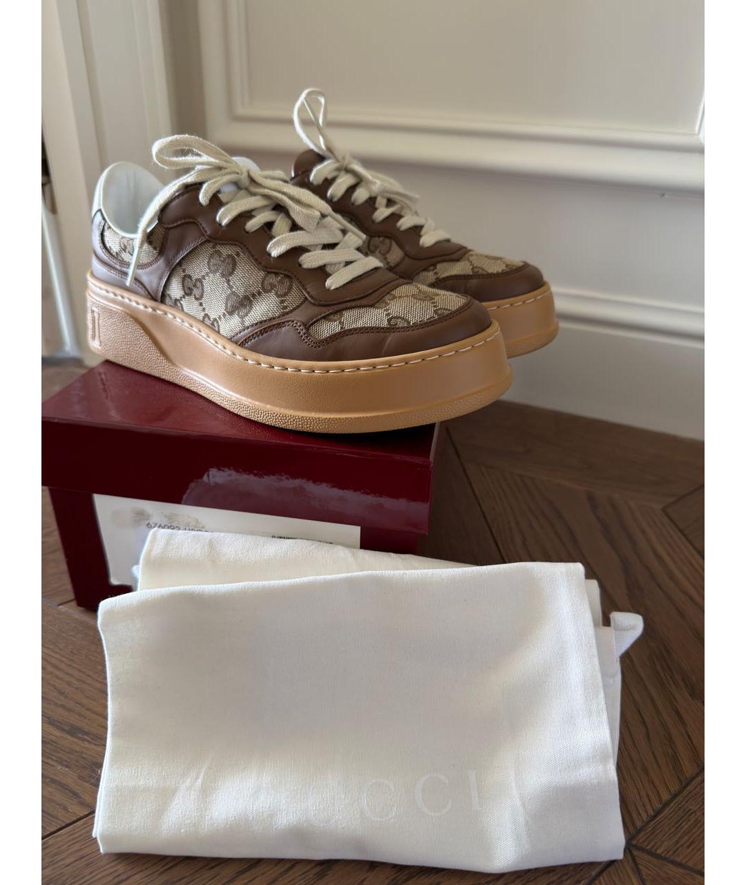 GUCCI Коричневые кроссовки, фото 2