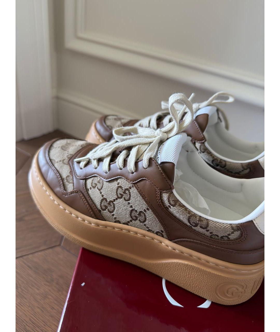 GUCCI Коричневые кроссовки, фото 6