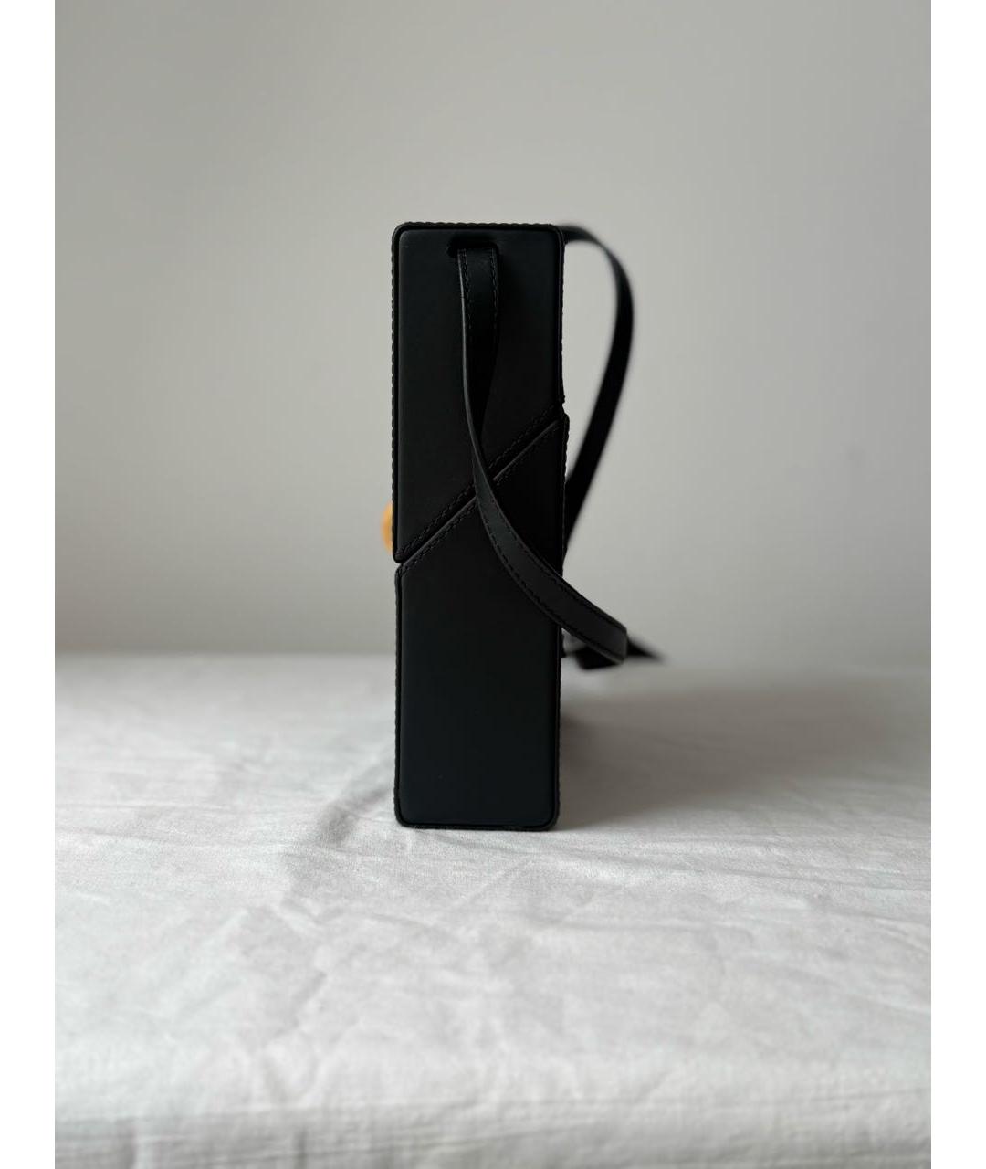 BOTTEGA VENETA Черная кожаная сумка через плечо, фото 2