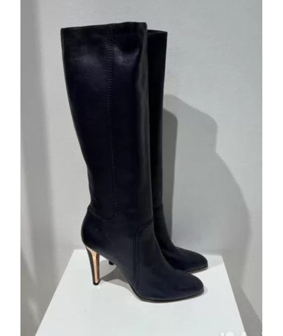 JIMMY CHOO Черные кожаные сапоги, фото 5