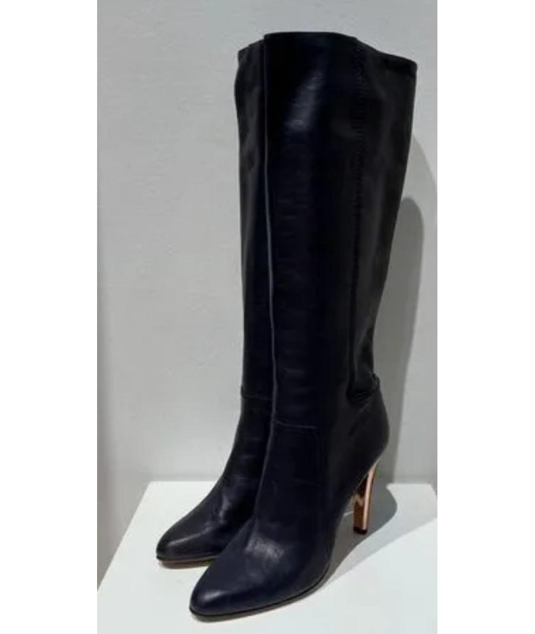 JIMMY CHOO Черные кожаные сапоги, фото 2