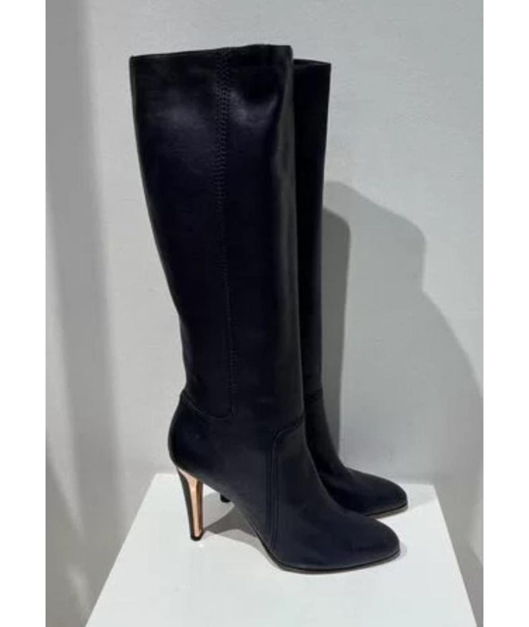 JIMMY CHOO Черные кожаные сапоги, фото 3