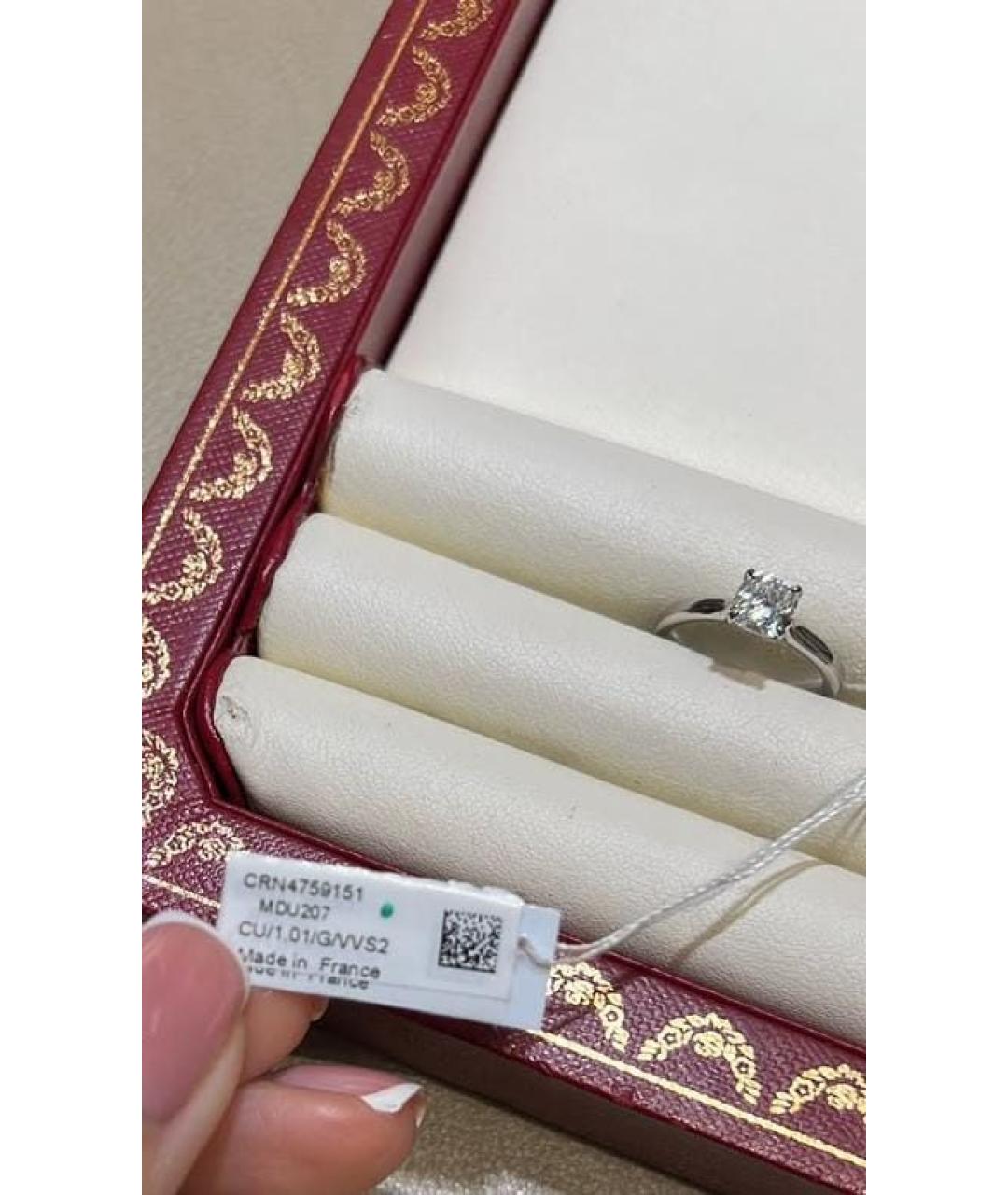 CARTIER Серебряное платиновое кольцо, фото 3