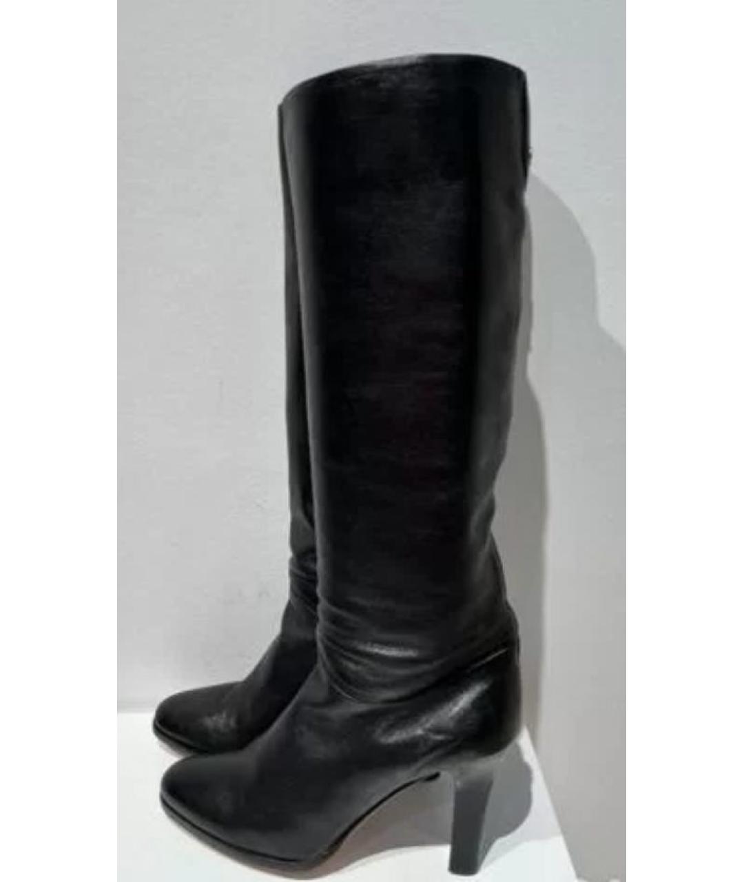 JIMMY CHOO Черные кожаные сапоги, фото 3