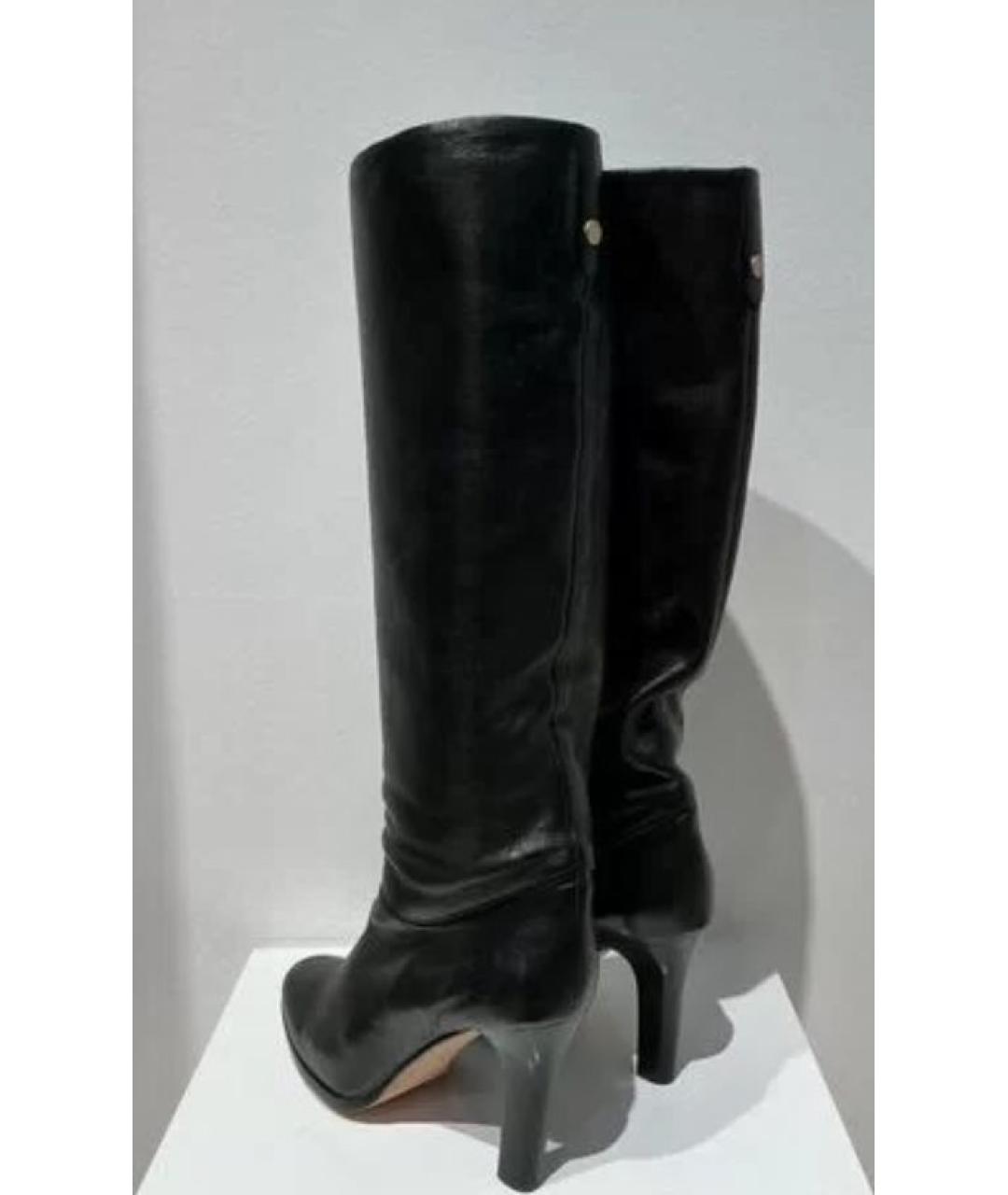 JIMMY CHOO Черные кожаные сапоги, фото 4