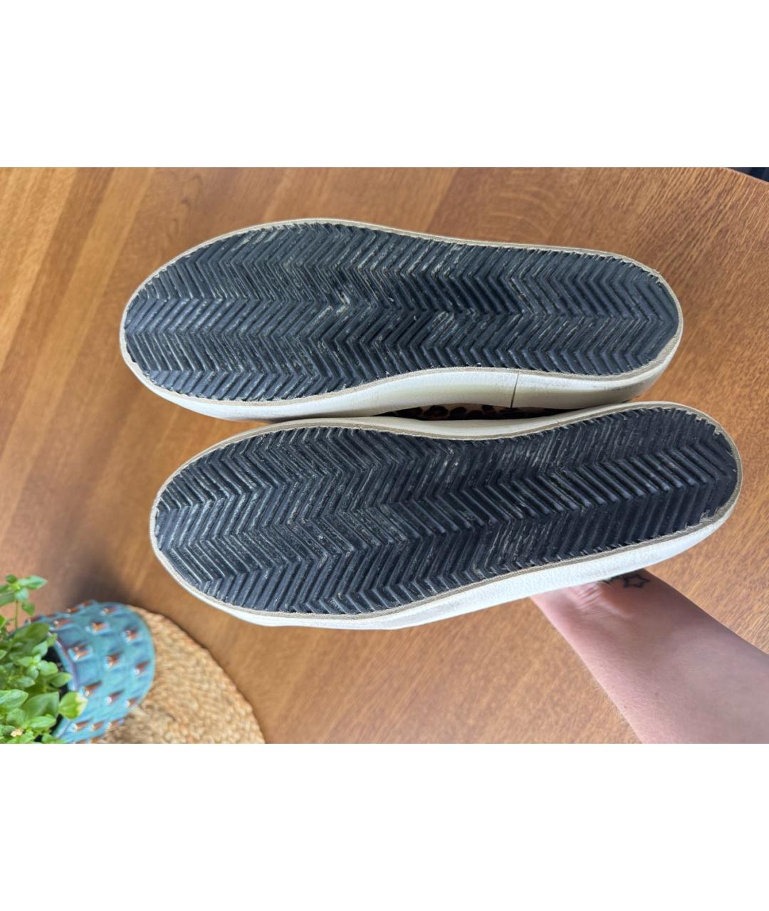 GOLDEN GOOSE Бежевые кожаные кеды, фото 8