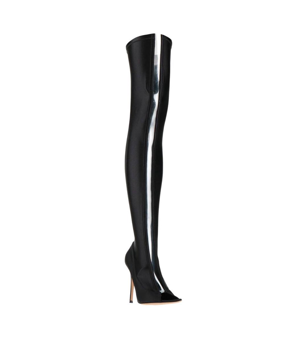GIANVITO ROSSI Черные текстильные босоножки, фото 6