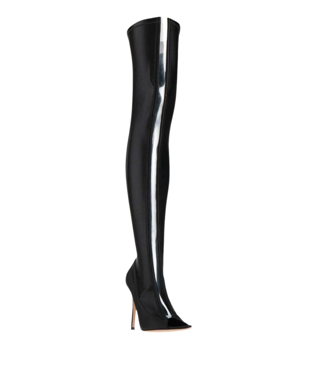 GIANVITO ROSSI Черные текстильные босоножки, фото 1