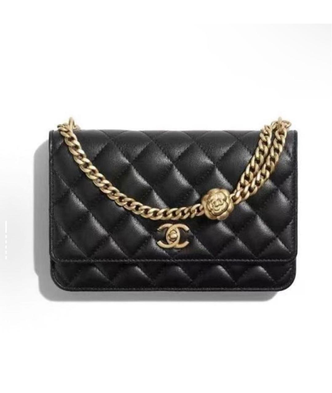 CHANEL Черная кожаная сумка через плечо, фото 8