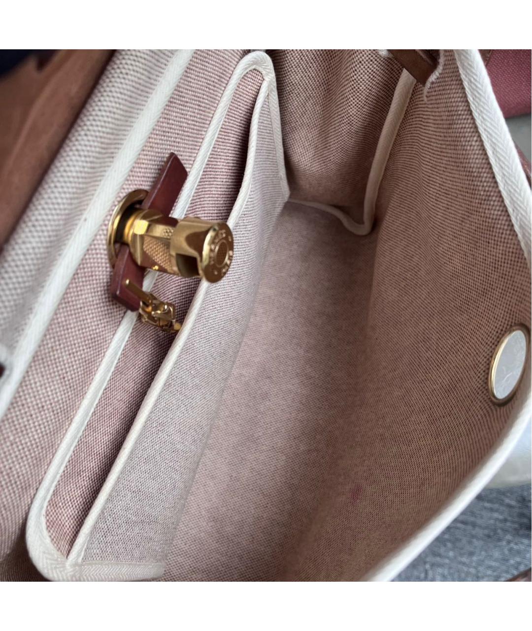 HERMES Бордовая кожаная сумка через плечо, фото 3