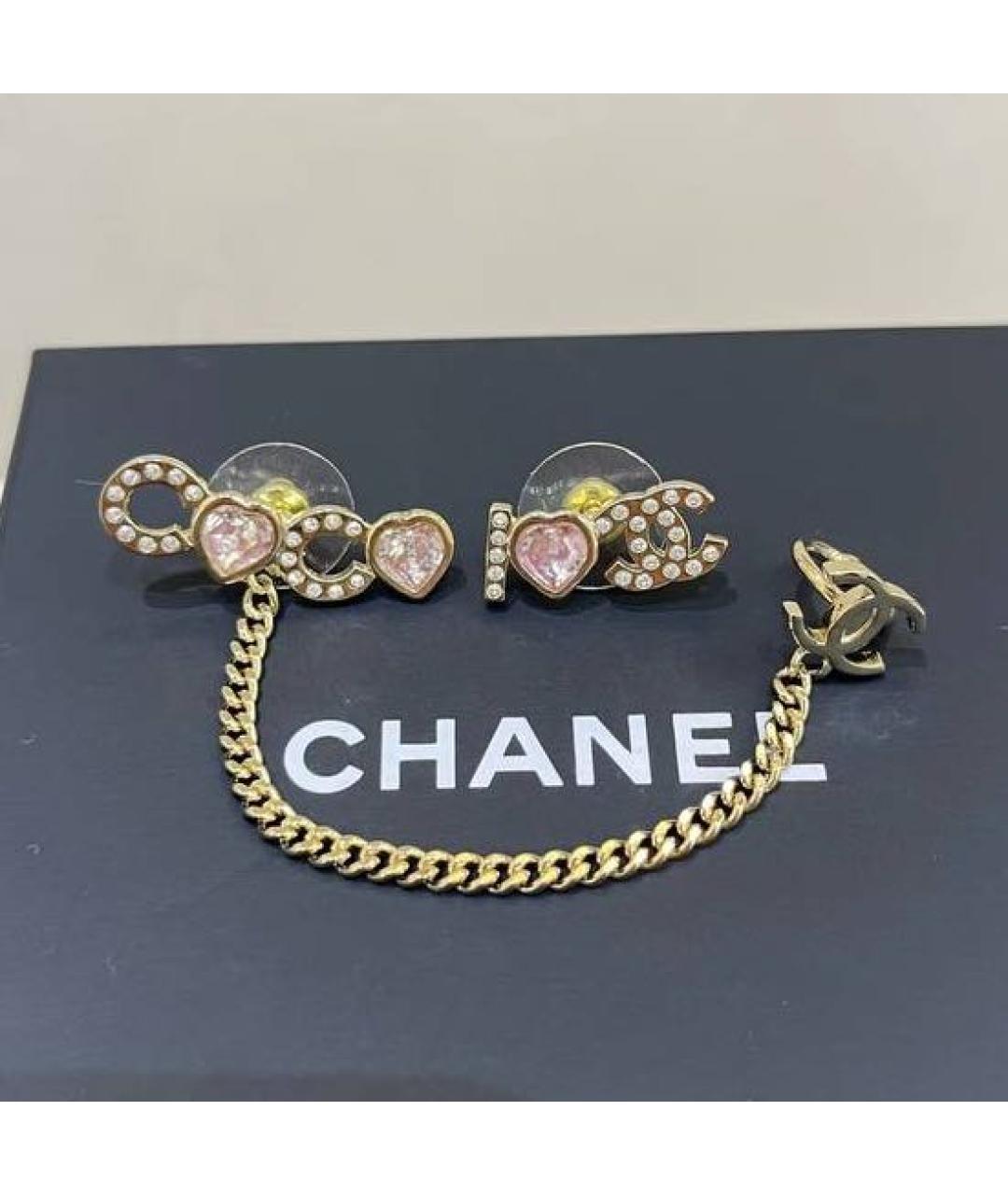 CHANEL Золотые серьги, фото 2