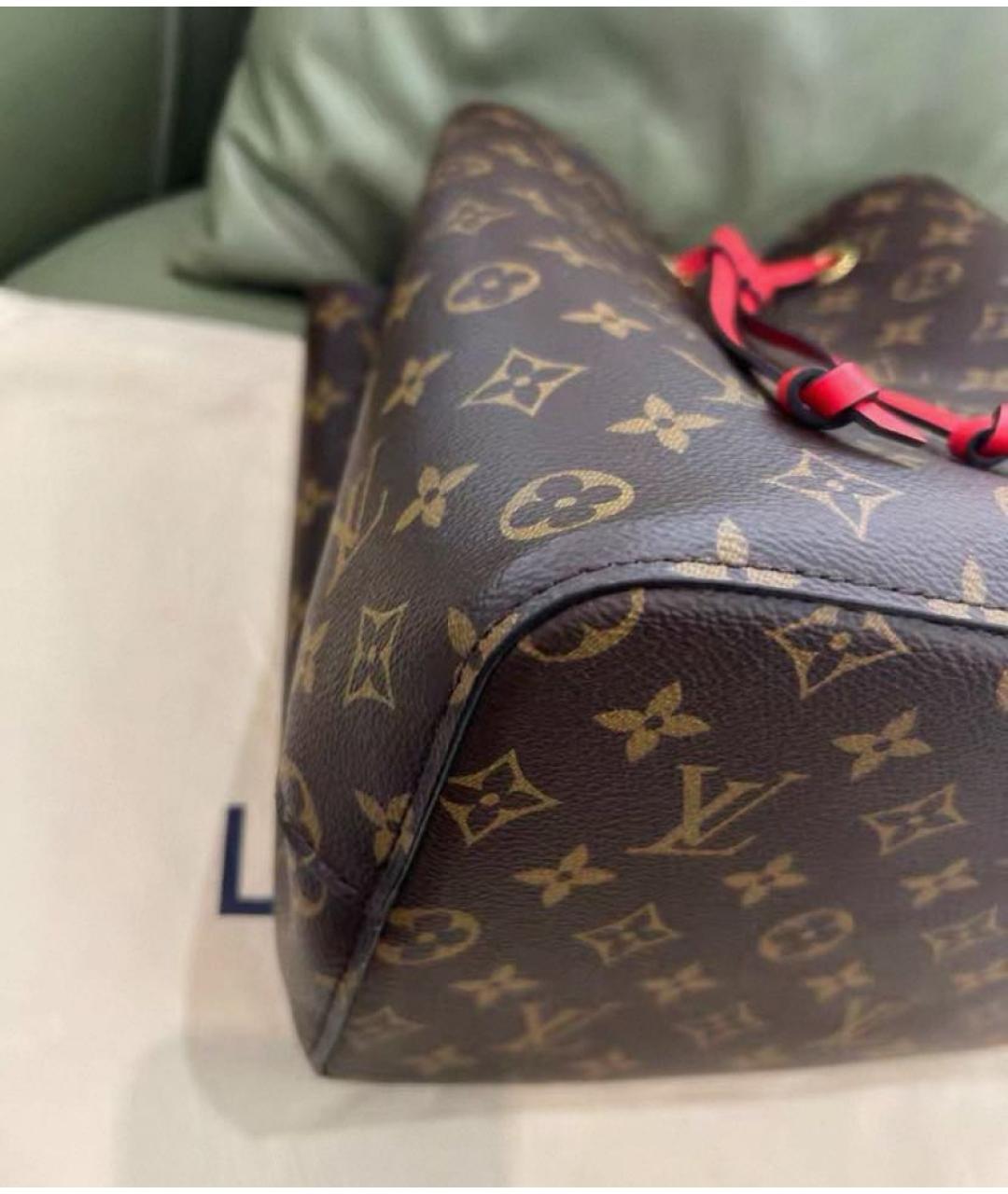 LOUIS VUITTON Коричневая канва сумка тоут, фото 4