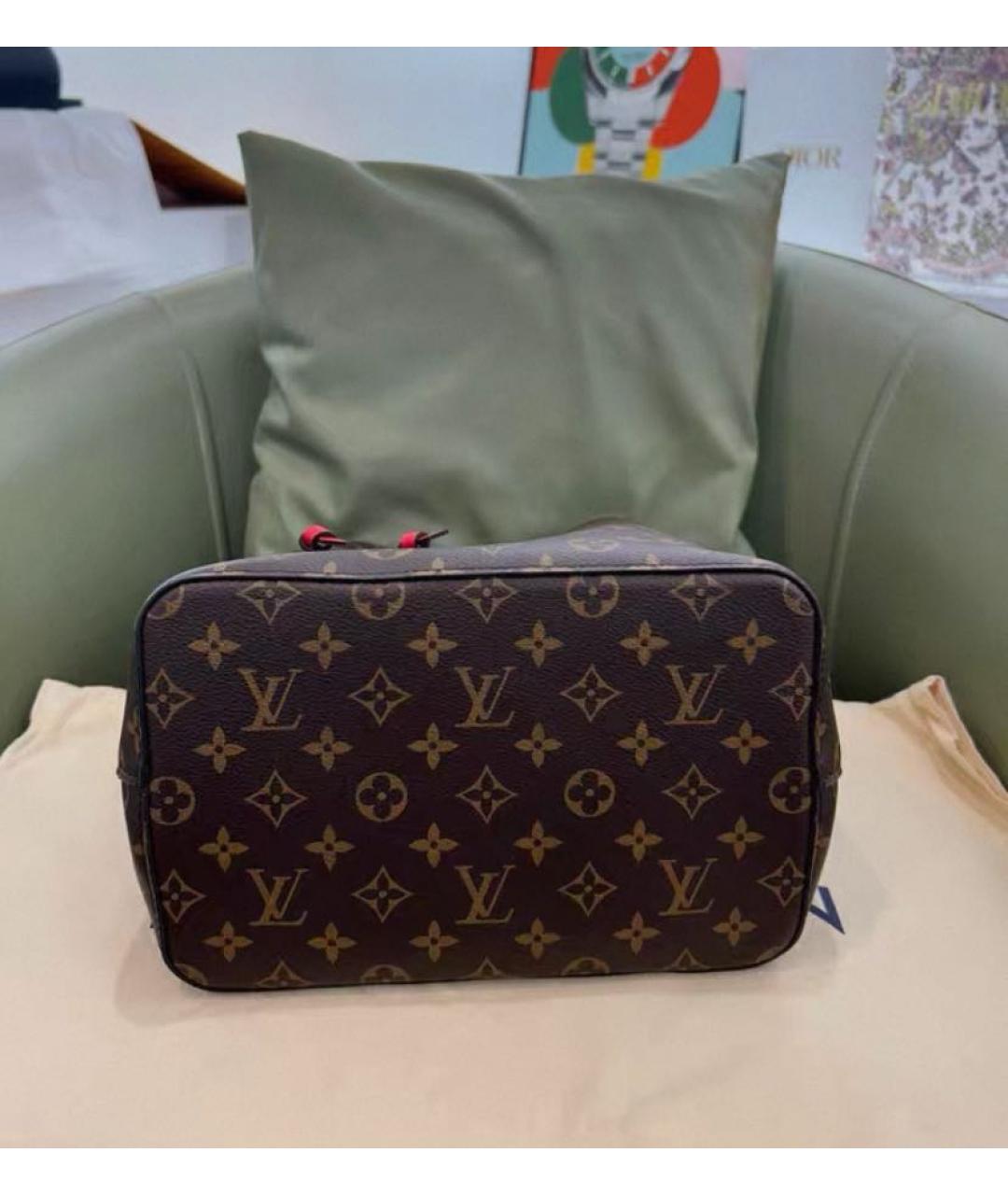 LOUIS VUITTON Коричневая канва сумка тоут, фото 3