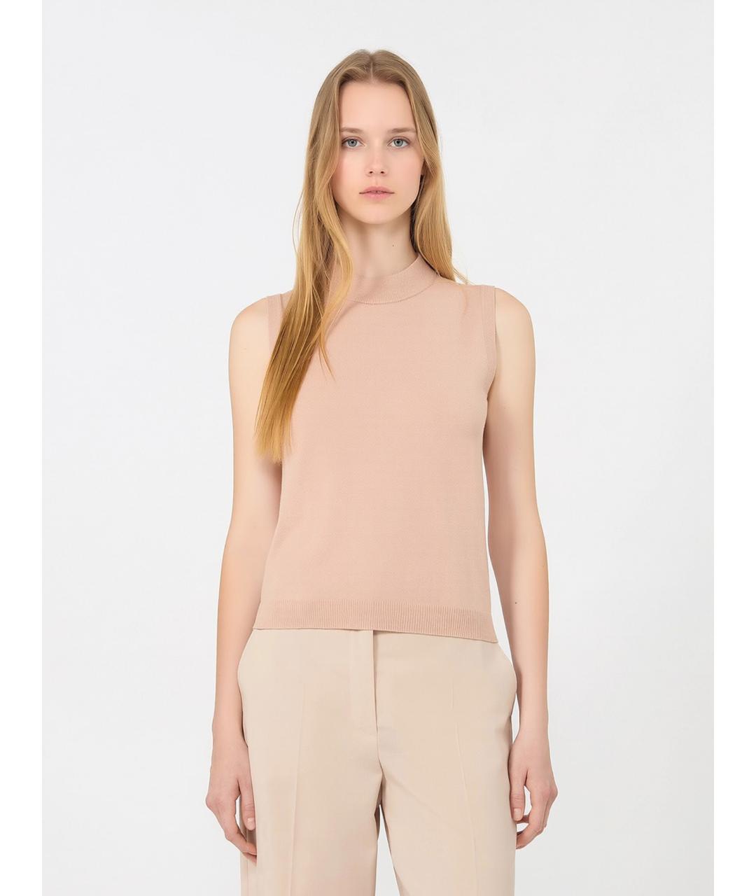 WEEKEND MAX MARA Розовая вискозная майка, фото 3