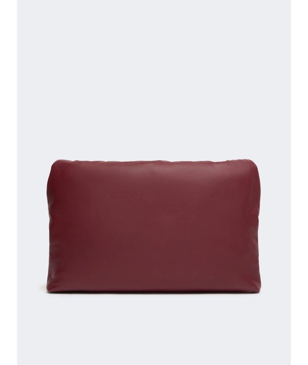 WEEKEND MAX MARA Бордовая кожаная сумка через плечо, фото 3