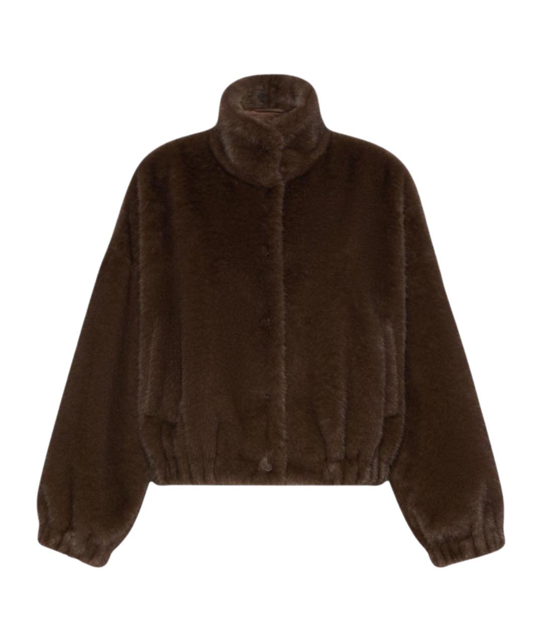 WEEKEND MAX MARA Коричневая полиэстеровая куртка, фото 1